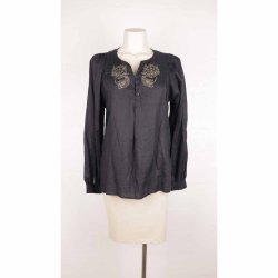 Claire sort hr bluse m guld broderi G50cm M (21)