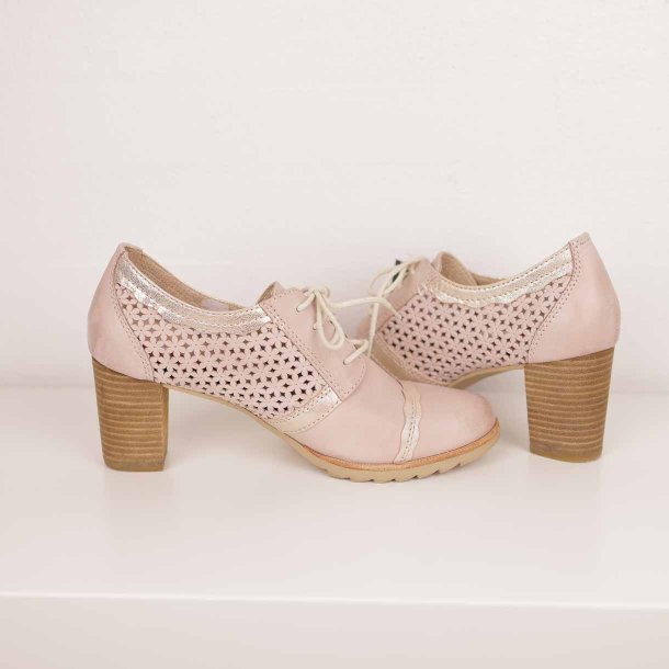 Snrre sko rosa lder m guld detaljer NY! str. 39 (21)