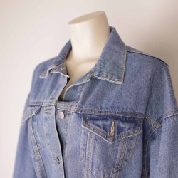 Wearhouse stor denim jakke m bindeblte str. XL (21)