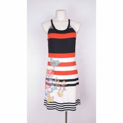 Desigual rd sort m blomster strop  (22)