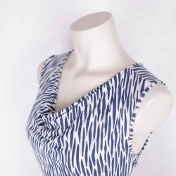 King Louise ny kjole str L bl/ creme  (22)