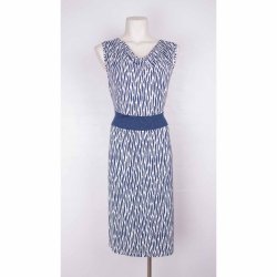 King Louise ny kjole str L bl/ creme  (22)