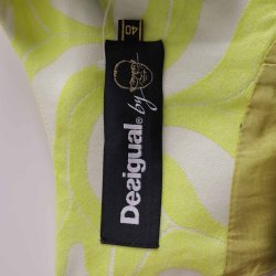 Desigual kjole natur gul str 40 l 90 bm 94  (22)