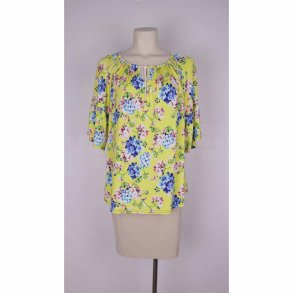Made in Italy gul bluse m blomster one size s-xxl) (22)