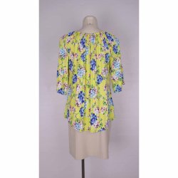 Made in Italy gul bluse m blomster one size s-xxl) (22)