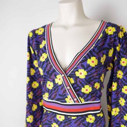 Margot kjole NY str. 2XL lilla print (22)