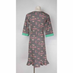 Margot kjole NY str. XL Love print (22)