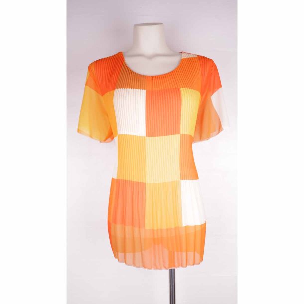 Made in Italy oversize bluse orange m kort rme  (22)