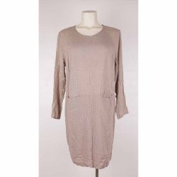 Custommade kjole viscose beige m lommer 42 (8)