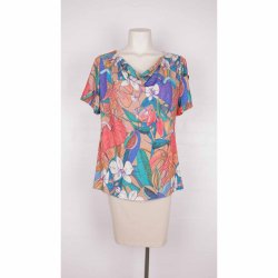 Margot bluse med vandfald krave. g 59cm. som ny (24)