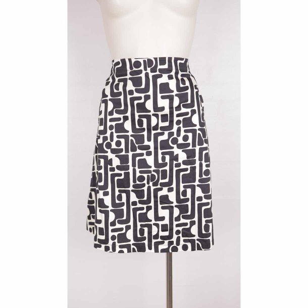 duMilde sort/offwhite nederdel S talje 80cm som ny (24)