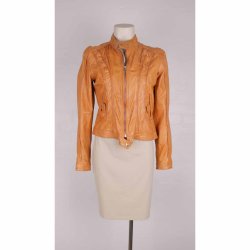 Rock N&acute;Blue orange skindjakke. str. 40. som ny (24)