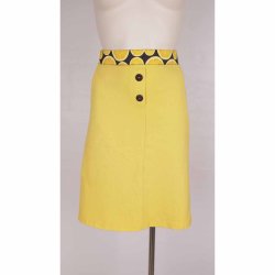 Margot nederdel gul M talje 41 cm som ny (24)