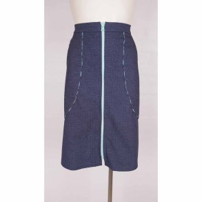 Margot denim nederdel M talje 41cm som ny (24)