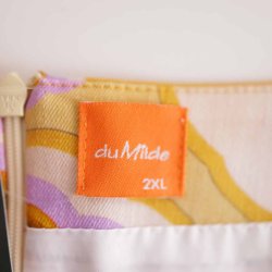 Du Milde nederdel, Aneta, lilla/orange. Str 2XL (25)