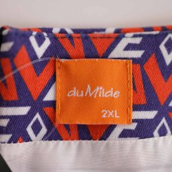 Du Milde nederdel, Agneta, bl/rd/hvid. Str 2XL (25)