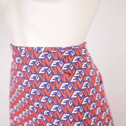 Du Milde nederdel, Agneta, bl/rd/hvid. Str 2XL (25)