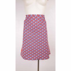 Du Milde nederdel, Agneta, bl/rd/hvid. Str 2XL (25)