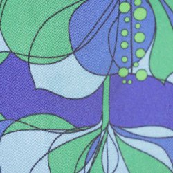 Margot kjole, viscose, cobolt og grn, str. 3XL (25)