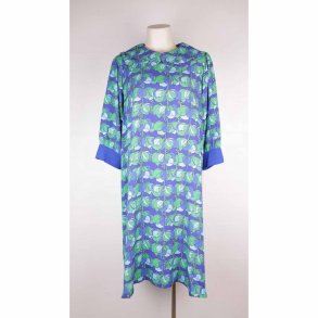 Margot kjole, viscose, cobolt og grn, str. 3XL (25)