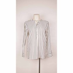 Jaqueline de young, skjorte, hvid/sort str. 36 (25)