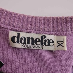 Danef. Cardigan. Lilla glimmer. Str. XL (25)
