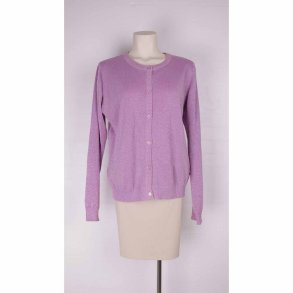 Danef. Cardigan. Lilla glimmer. Str. XL (25)