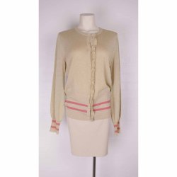 Modstrm. Cardigan. Guldglimmer. Str. L (25)