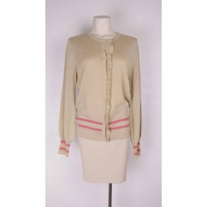 Modstrm. Cardigan. Guldglimmer. Str. L (25)