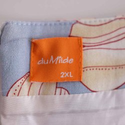 Du Milde Aneta nederdel, lysebl/creme. Str. 2XL (25)