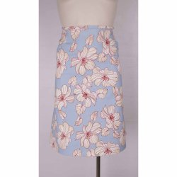 Du Milde Aneta nederdel, lysebl/creme. Str. 2XL (25)