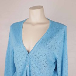 King Louie turkis hjerte cardigan, str, XL (25)