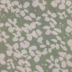 By IC blomstret sl-om kjole, matgrn, str S (25)