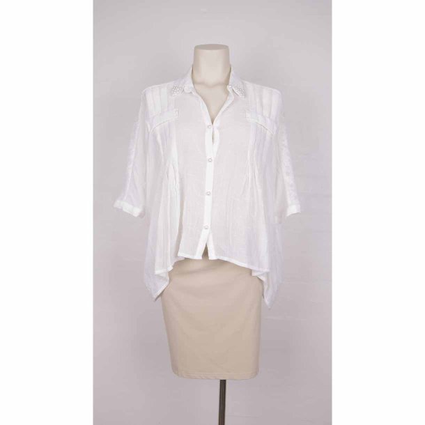 Skjorte m. korte rmer 'Cream' blonde str. M. (26)