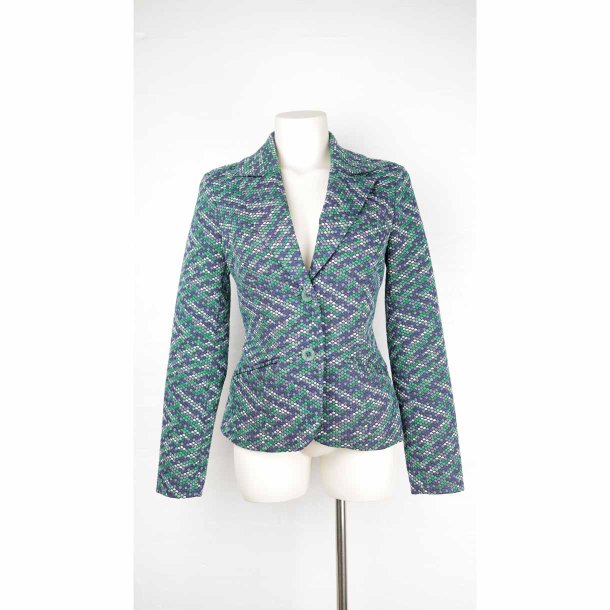 Margot blazer som ny grn/bl str. Small  (26)