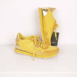 Wooden sneakers gule ruskind/guld GMB str. 38 (27)