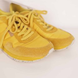 Wooden sneakers gule ruskind/guld GMB str. 38 (27)