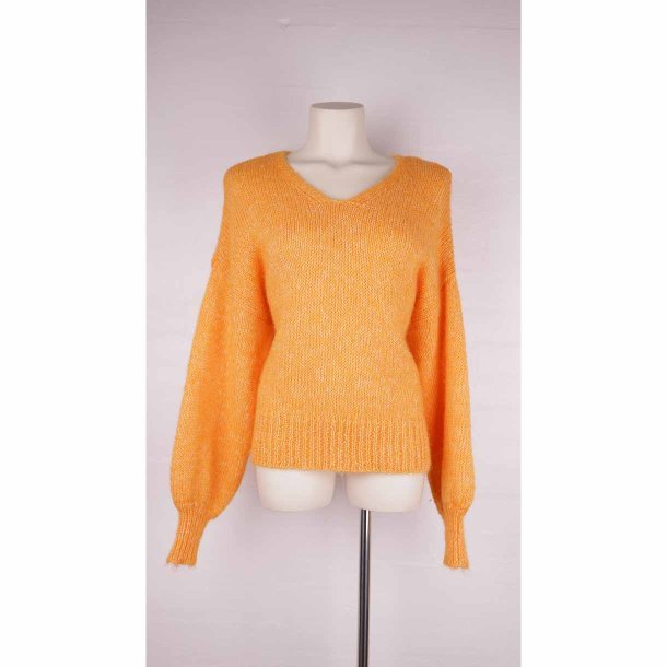 Yas orange strik som ny wool/alpaca/poly str.M (29)