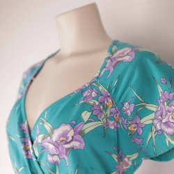 King Louie kjole str.xl grn med lilla (3)