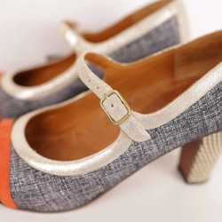 Chie mihara sko str.38 sort beige (3)