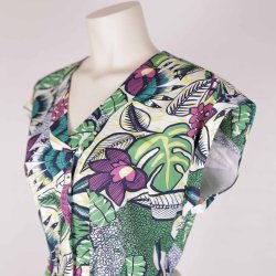 Smashed Lemon kjole grn/lilla/sort/hvid str.38 (3)