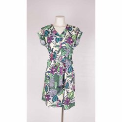 Smashed Lemon kjole grn/lilla/sort/hvid str.38 (3)