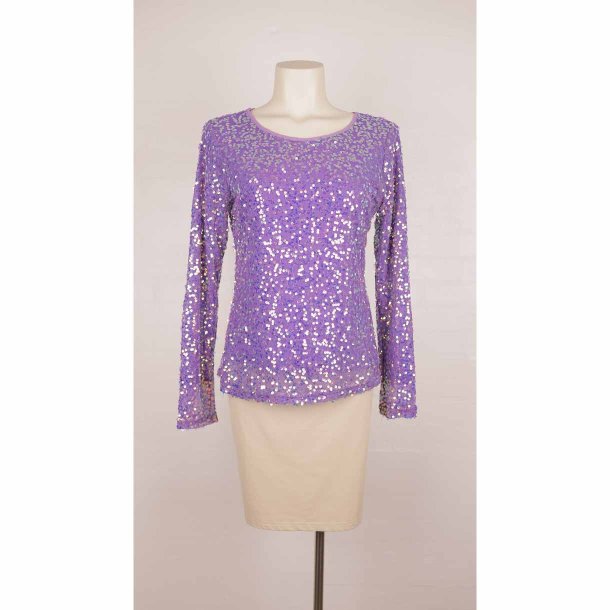 hunkn lilla bluse m sm pallietter NSN G48 XL (30)