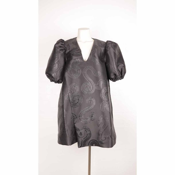 Stine Goya sort kort festkjole m voloume rmer XL  (30)