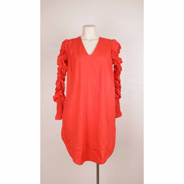 Gossia rd kjole a-snit m rynkermer cotton XL (30)
