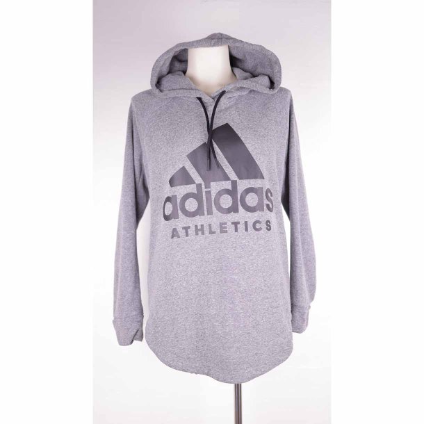 Adidas SweatShirt m.htte str L gr med sort tryk  (31)