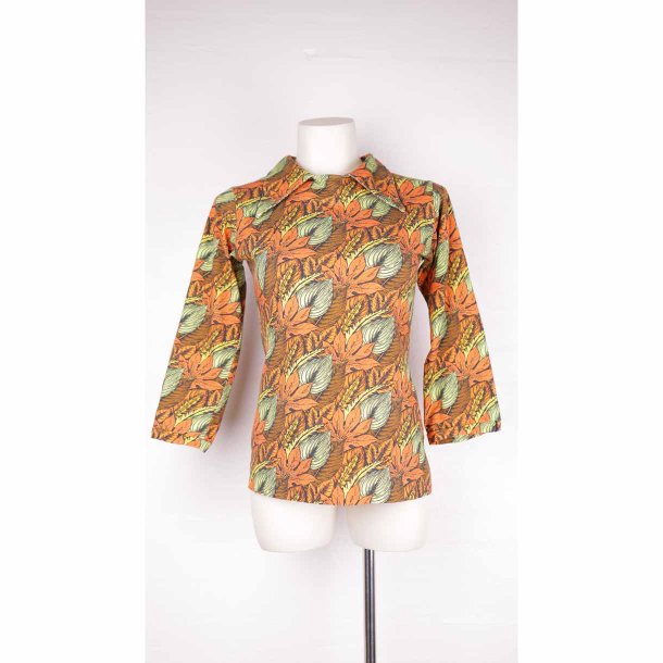 Margot bluse autum leaf bomuld fin stand str. S (32)