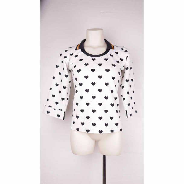 Margot bluse m hjerter bomuld/viscose fin stand L (32)