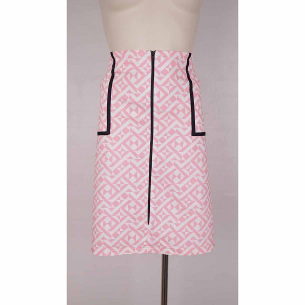 Margot Nederdel lyserd/hvid xxxl (33)