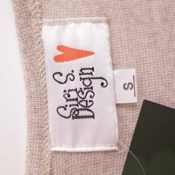 Siri S Design, Str S, uld og bomuld, m/detaljer, sort/beige (36)